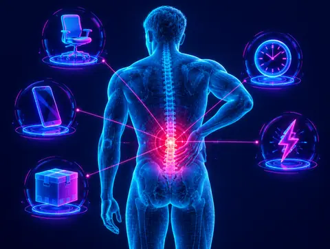 Escaneo del cuerpo con los factores que mantienen el dolor lumbar