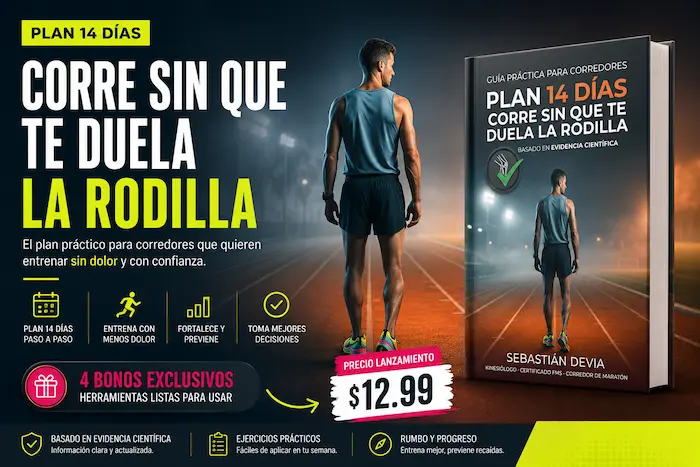Portada de la guía Plan 14 días: corre sin que te duela la rodilla, de Sebastián Devia